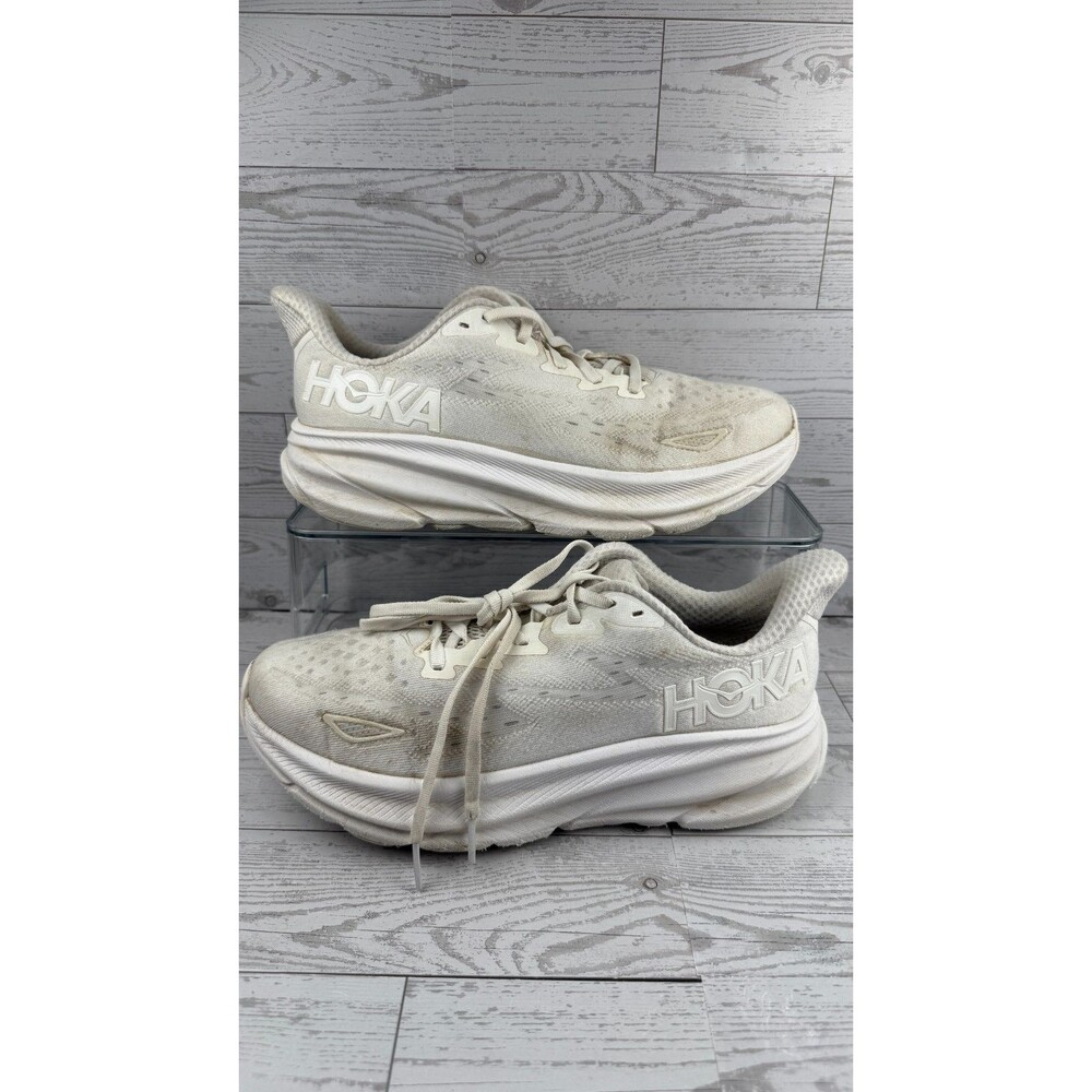 Hoka One One Clifton 9 1127895-WWH White 8.5B Womens Sneakers Running Shoes #190